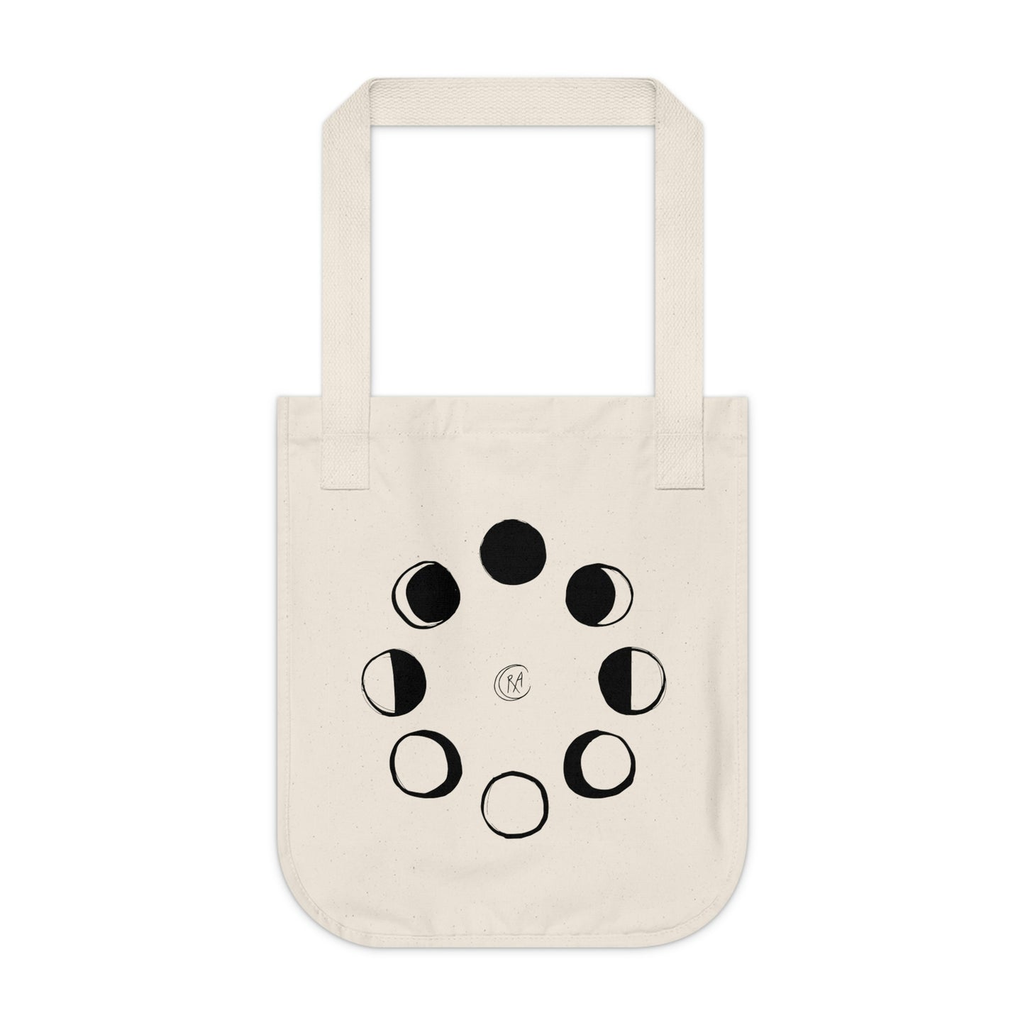 Lunar Phase Organic Canvas Tote Bag