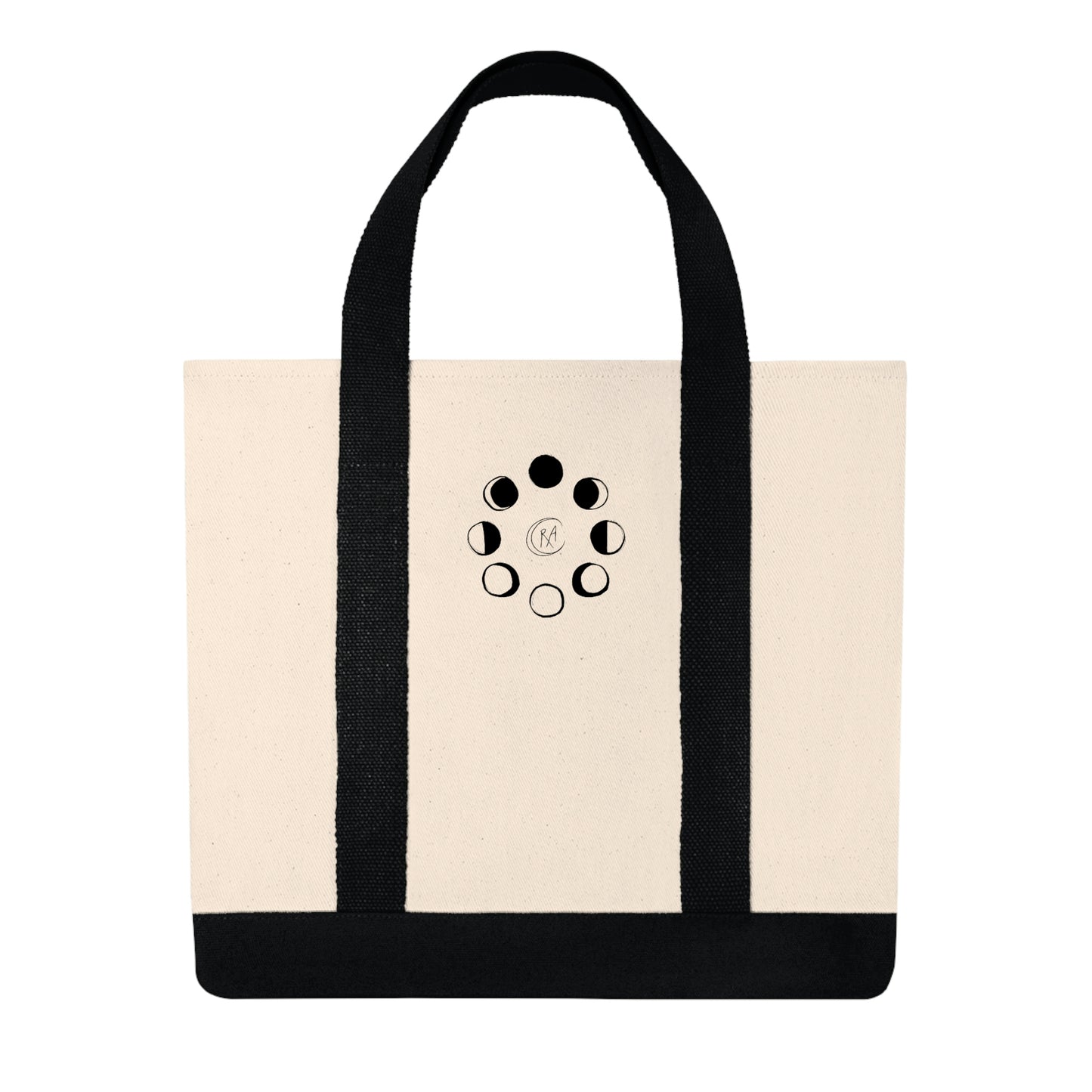 Lunar Phase Embroidered Shopping Tote