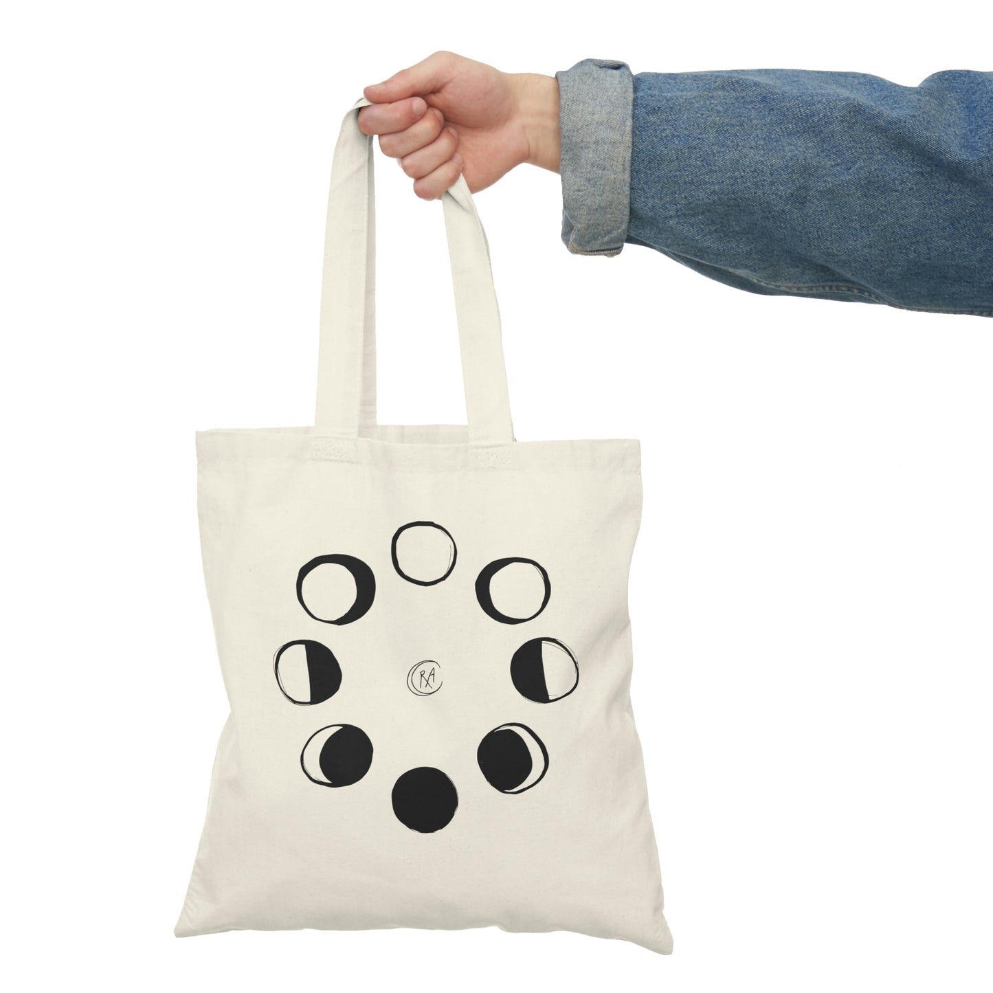 Lunar Phase Natural Tote Bag