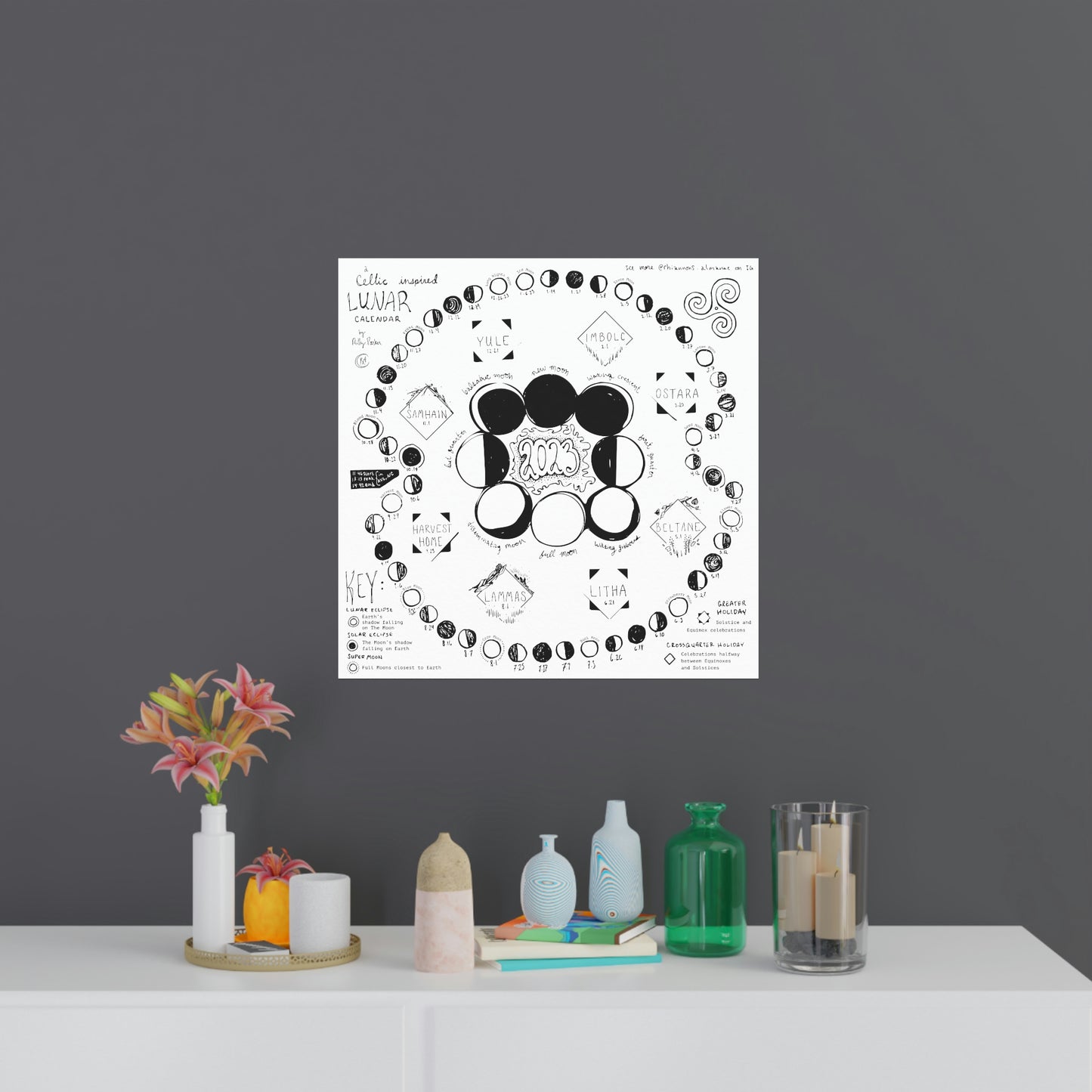 2023 Lunar Calendar // Art Print