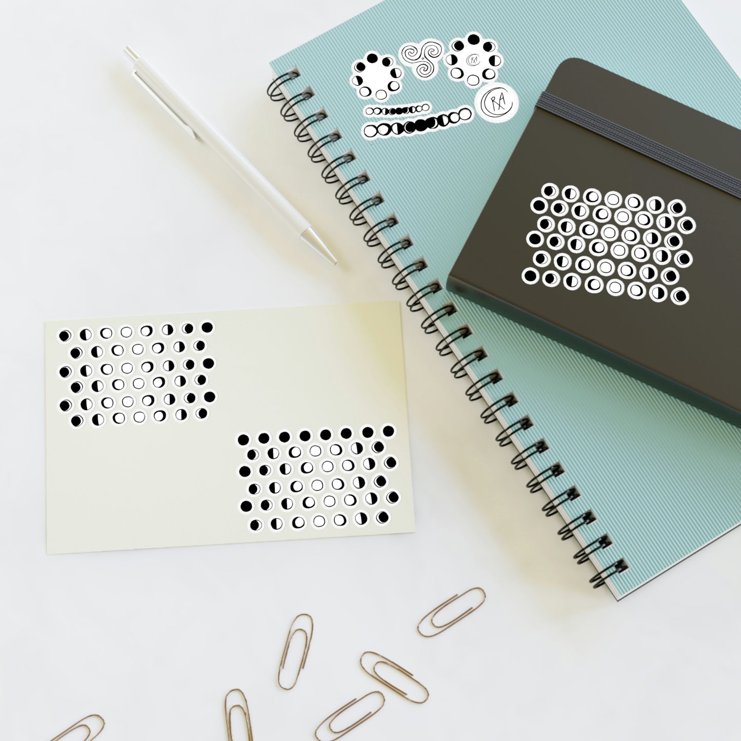 Lunar Phase Sticker Sheets for Planners + Journals