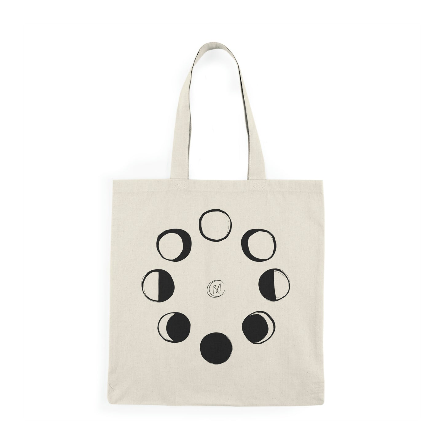 Lunar Phase Natural Tote Bag